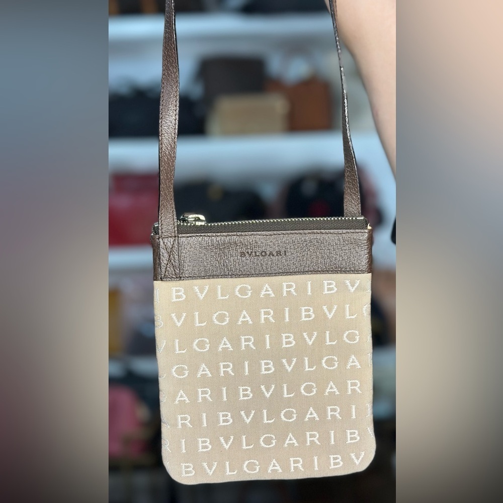 Bvlgari Neutral Denim Mini Crossbody
